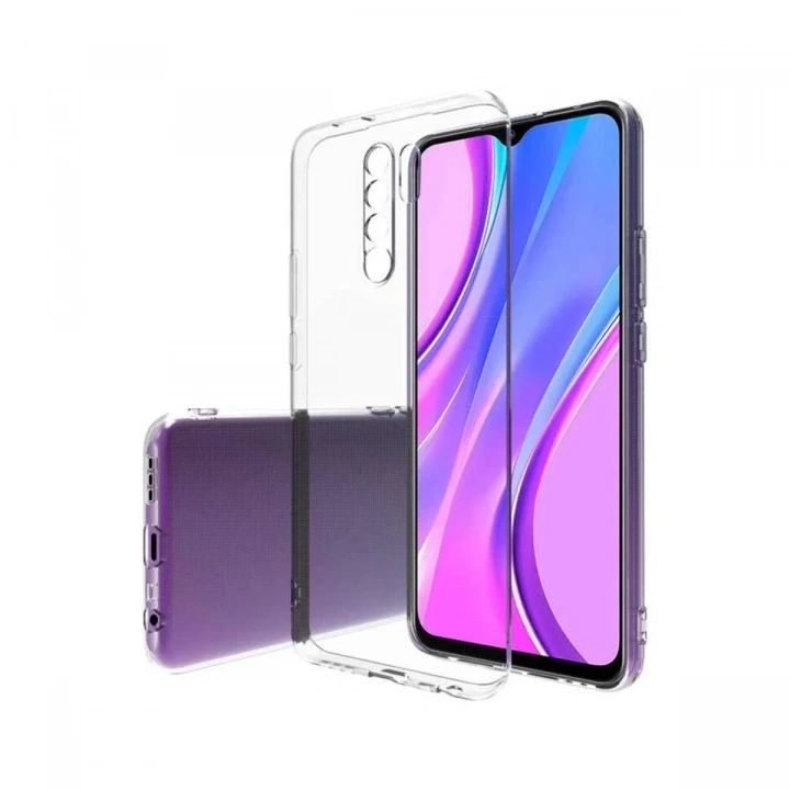 Mey İthalat®   Redmi 9 Kılıf Lüx Şeffaf Silikon - Şeffaf