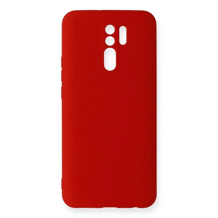 Mey İthalat®   Redmi 9 Kılıf Nano içi Kadife Silikon - Kırmızı