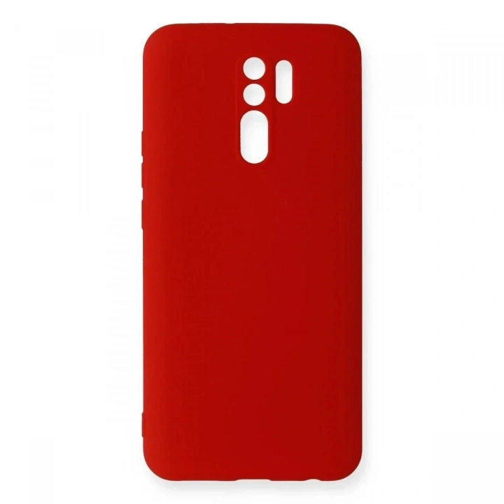 Mey İthalat®   Redmi 9 Kılıf Nano içi Kadife Silikon - Kırmızı