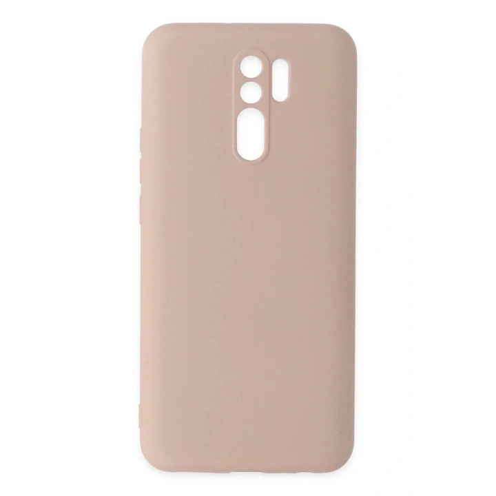 Mey İthalat®   Redmi 9 Kılıf Nano içi Kadife Silikon - Pudra