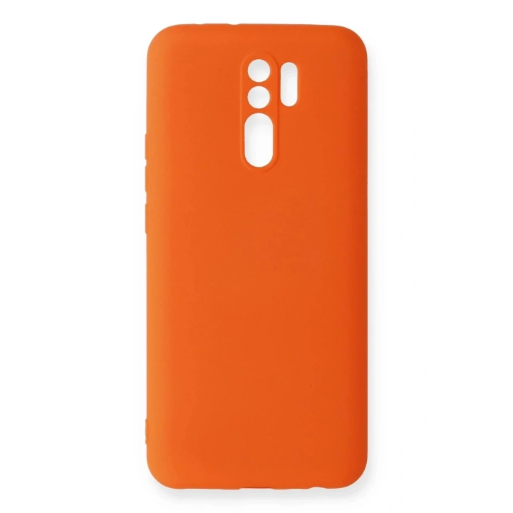 Mey İthalat®   Redmi 9 Kılıf Nano içi Kadife Silikon - Turuncu