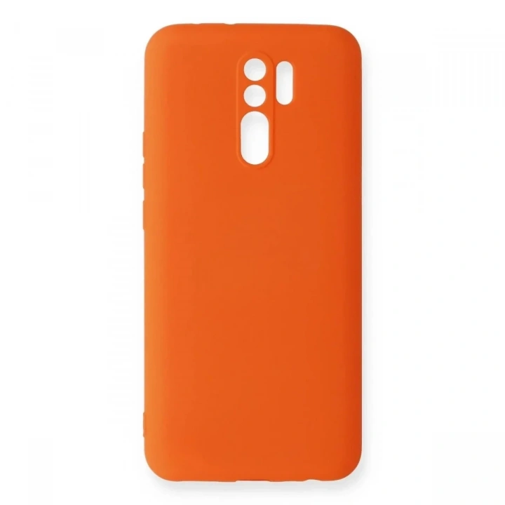 Mey İthalat®   Redmi 9 Kılıf Nano içi Kadife Silikon - Turuncu