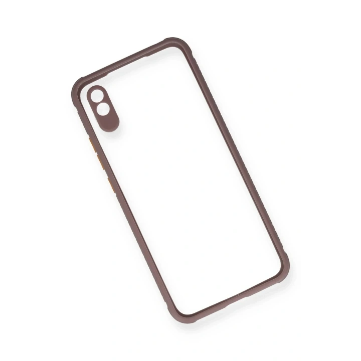 Mey İthalat®   Redmi 9A Kılıf Miami Şeffaf Silikon - Açık Mor