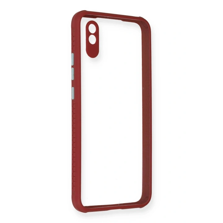 Mey İthalat®   Redmi 9A Kılıf Miami Şeffaf Silikon - Fuşya