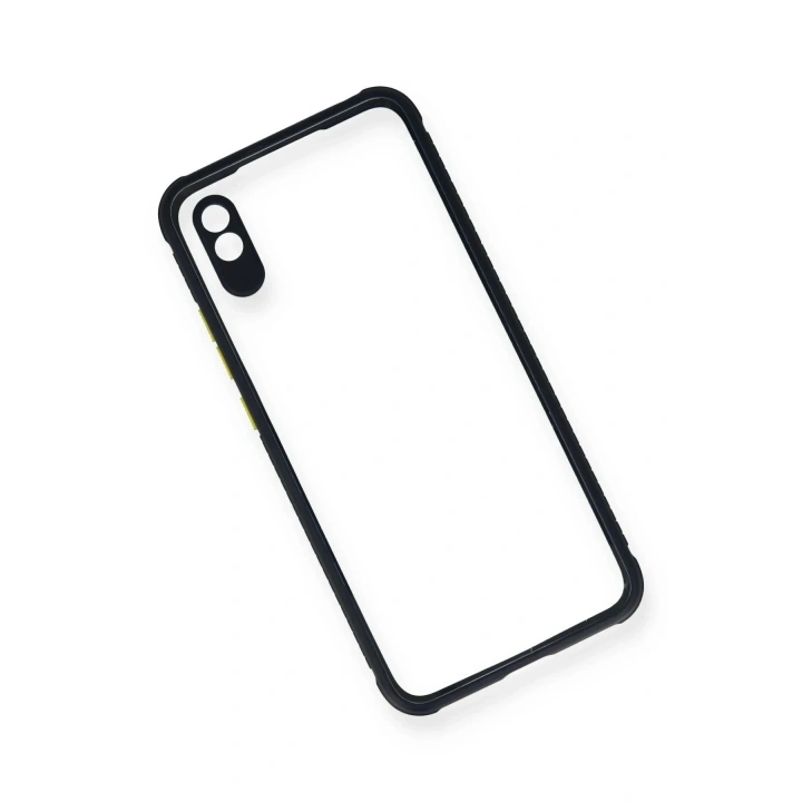 Mey İthalat®   Redmi 9A Kılıf Miami Şeffaf Silikon - Lacivert