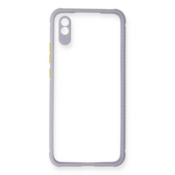 Mey İthalat®   Redmi 9A Kılıf Miami Şeffaf Silikon - Lila