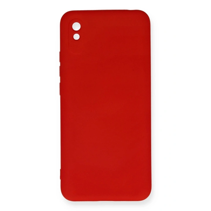 Mey İthalat®   Redmi 9A Kılıf Nano içi Kadife Silikon - Kırmızı