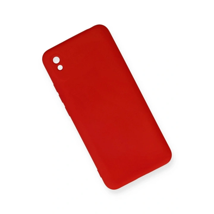 Mey İthalat®   Redmi 9A Kılıf Nano içi Kadife Silikon - Kırmızı