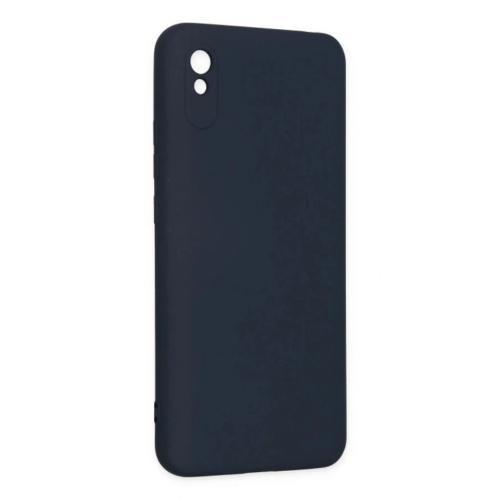 Mey İthalat®   Redmi 9A Kılıf Nano içi Kadife Silikon - Lacivert