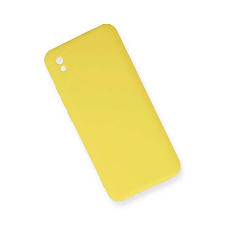 Mey İthalat®   Redmi 9A Kılıf Nano içi Kadife Silikon - Sarı