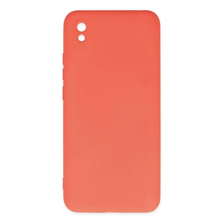 Mey İthalat®   Redmi 9A Kılıf Nano içi Kadife Silikon - Turuncu