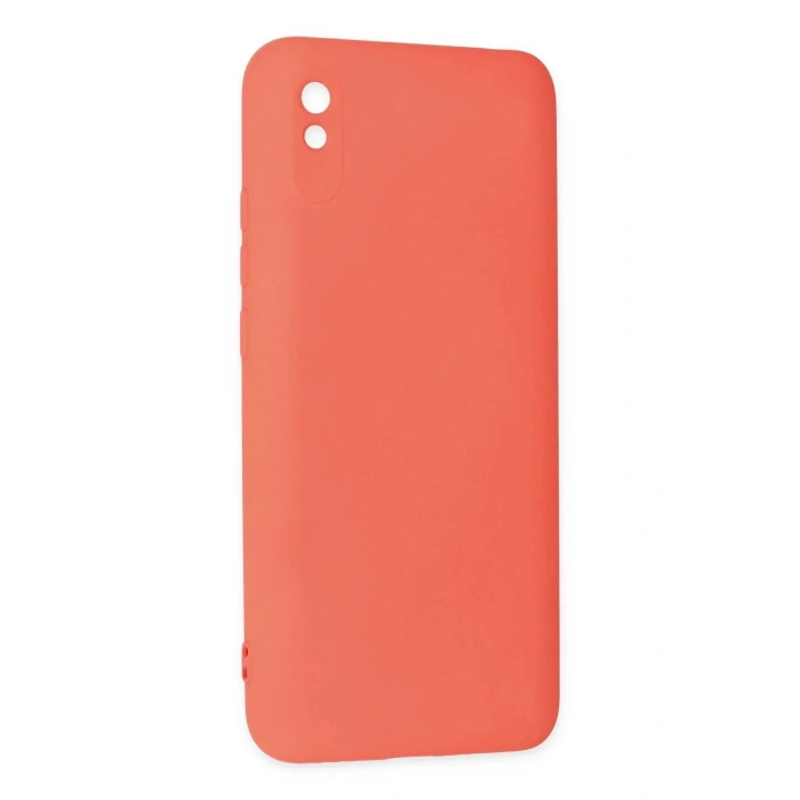 Mey İthalat®   Redmi 9A Kılıf Nano içi Kadife Silikon - Turuncu