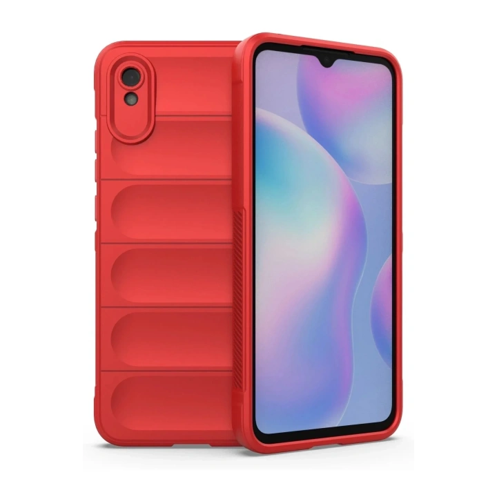 Mey İthalat®   Redmi 9A Kılıf Optimum Silikon - Kırmızı