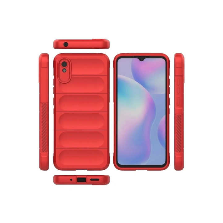 Mey İthalat®   Redmi 9A Kılıf Optimum Silikon - Kırmızı