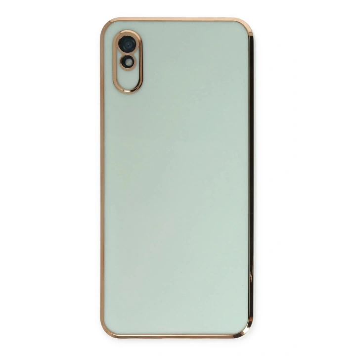 Mey İthalat®   Redmi 9A Kılıf Volet Silikon - Açık Yeşil