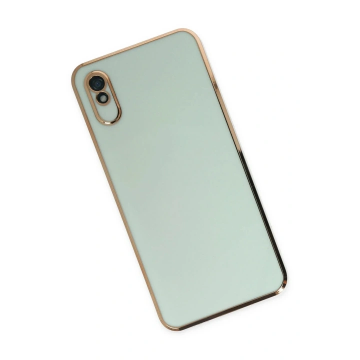 Mey İthalat®   Redmi 9A Kılıf Volet Silikon - Açık Yeşil