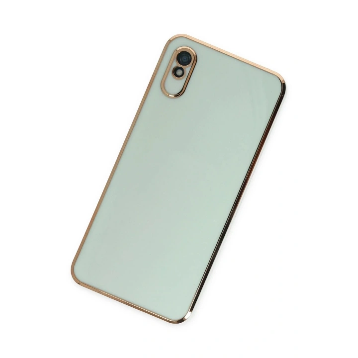 Mey İthalat®   Redmi 9A Kılıf Volet Silikon - Açık Yeşil