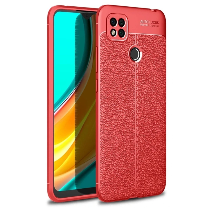 Mey İthalat®   Redmi 9C Kılıf Auto Focus Kapak - Kırmızı