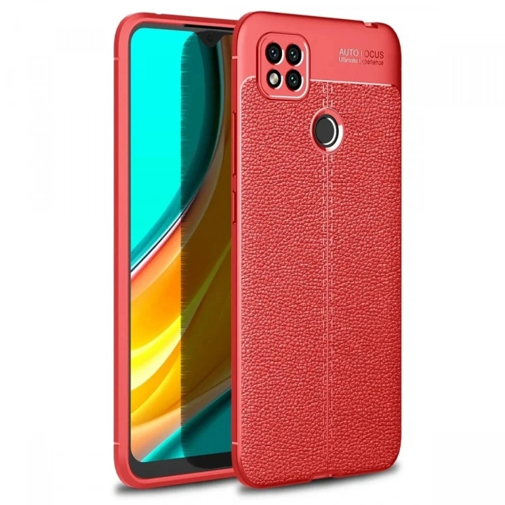 Mey İthalat®   Redmi 9C Kılıf Auto Focus Kapak - Kırmızı