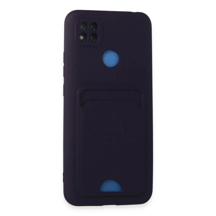 Mey İthalat®   Redmi 9C Kılıf Kelvin Kartvizitli Silikon - Derin Mor
