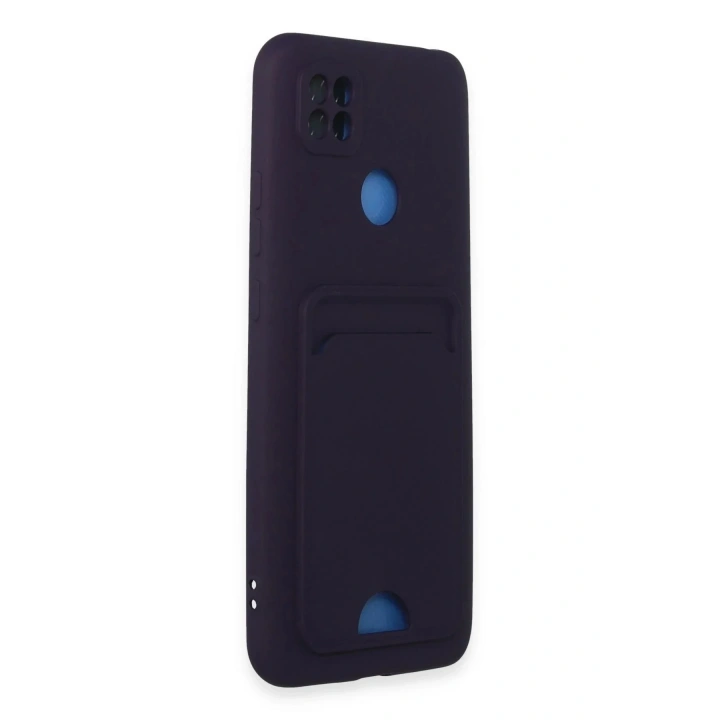 Mey İthalat®   Redmi 9C Kılıf Kelvin Kartvizitli Silikon - Derin Mor