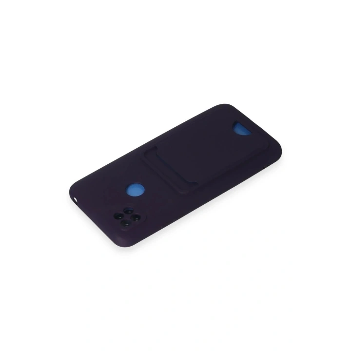 Mey İthalat®   Redmi 9C Kılıf Kelvin Kartvizitli Silikon - Derin Mor