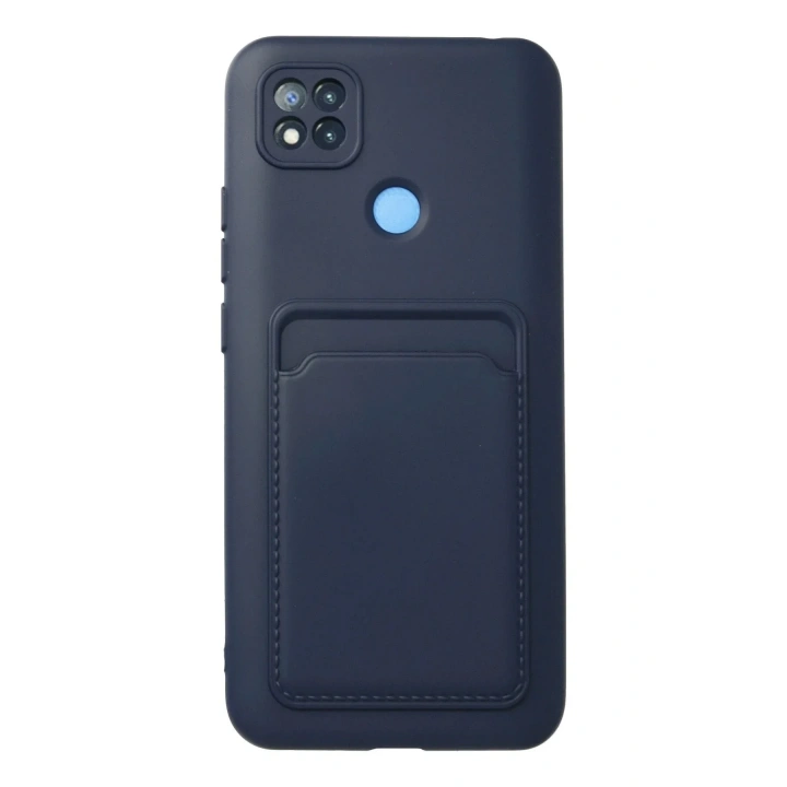Mey İthalat®   Redmi 9C Kılıf Kelvin Kartvizitli Silikon - Lacivert