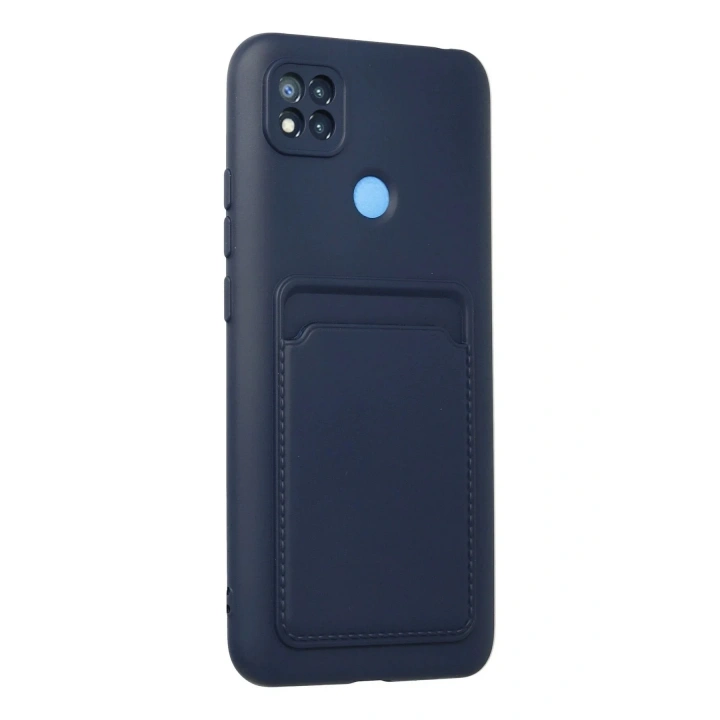 Mey İthalat®   Redmi 9C Kılıf Kelvin Kartvizitli Silikon - Lacivert