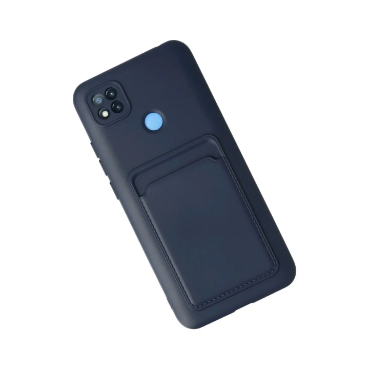 Mey İthalat®   Redmi 9C Kılıf Kelvin Kartvizitli Silikon - Lacivert