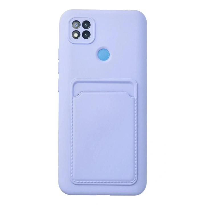 Mey İthalat®   Redmi 9C Kılıf Kelvin Kartvizitli Silikon - Lila