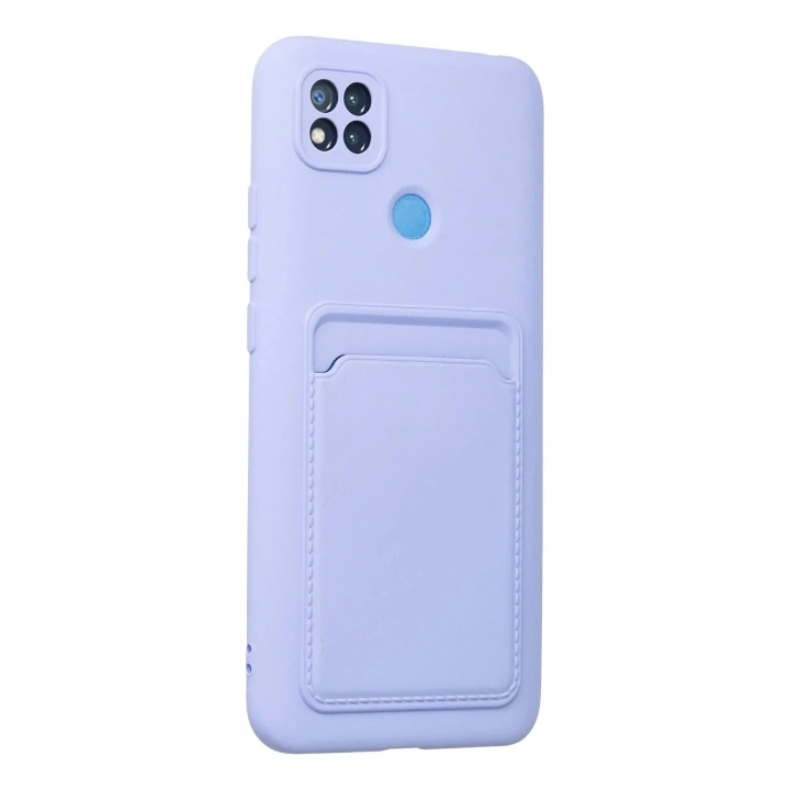 Mey İthalat®   Redmi 9C Kılıf Kelvin Kartvizitli Silikon - Lila