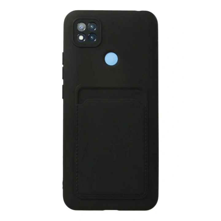 Mey İthalat®   Redmi 9C Kılıf Kelvin Kartvizitli Silikon - Siyah