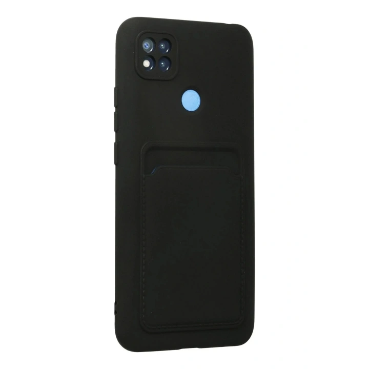 Mey İthalat®   Redmi 9C Kılıf Kelvin Kartvizitli Silikon - Siyah