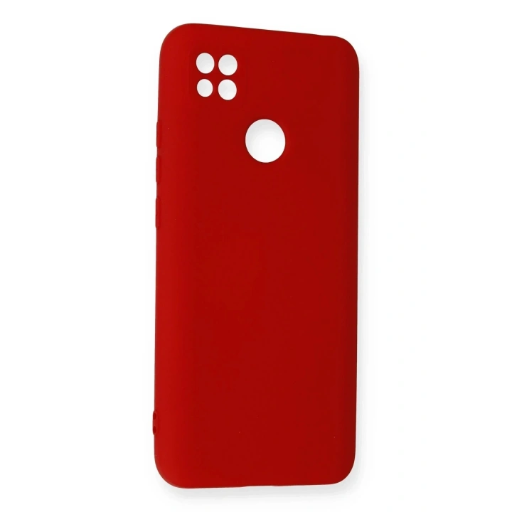 Mey İthalat®   Redmi 9C Kılıf Nano içi Kadife Silikon - Kırmızı