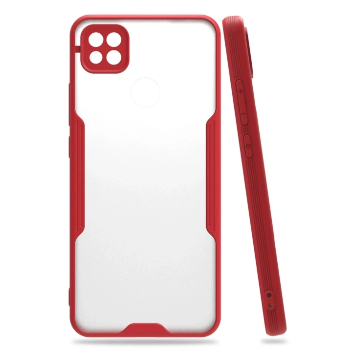 Mey İthalat®   Redmi 9C Kılıf Platin Silikon - Kırmızı