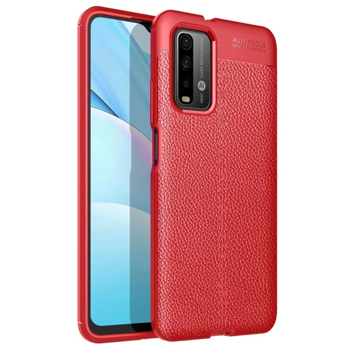 Mey İthalat®   Redmi 9T Kılıf Auto Focus Kapak - Kırmızı