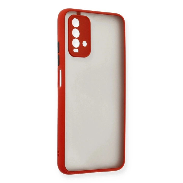 Mey İthalat®   Redmi 9T Kılıf Montreal Silikon Kapak - Kırmızı