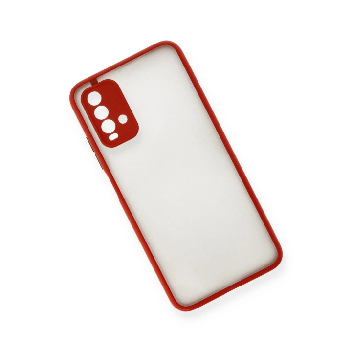 Mey İthalat®   Redmi 9T Kılıf Montreal Silikon Kapak - Kırmızı