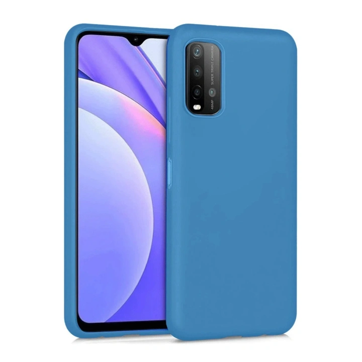 Mey İthalat®   Redmi 9T Kılıf Nano içi Kadife Silikon - Mavi