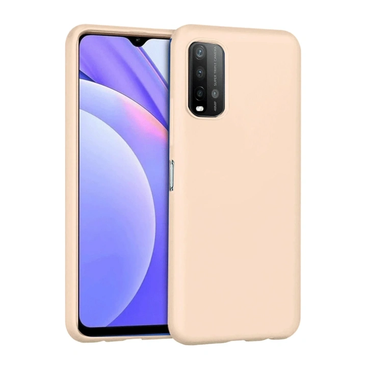 Mey İthalat®   Redmi 9T Kılıf Nano içi Kadife Silikon - Pudra