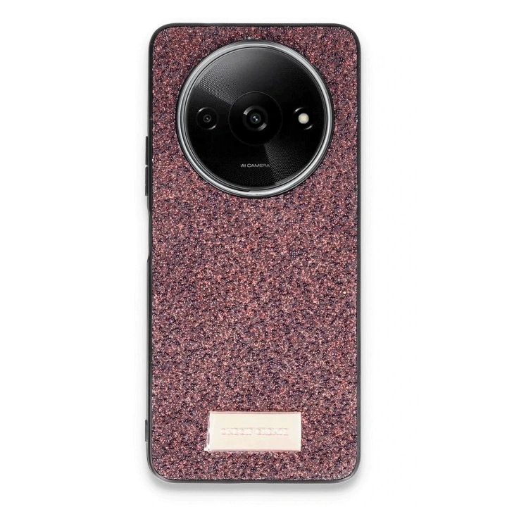 Mey İthalat®   Redmi A3 4G Bright Simli Kapak - Derin Mor