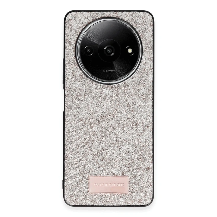 Mey İthalat®   Redmi A3 4G Bright Simli Kapak - Gold