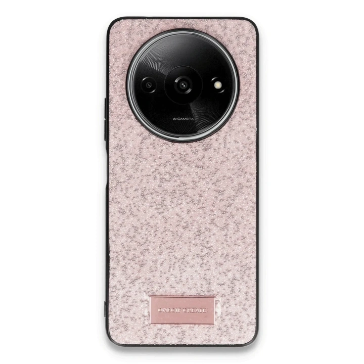 Mey İthalat®   Redmi A3 4G Bright Simli Kapak - Pembe