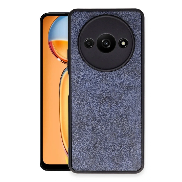 Mey İthalat®   Redmi A3 4G Kılıf Aras Deri Kapak - Lacivert