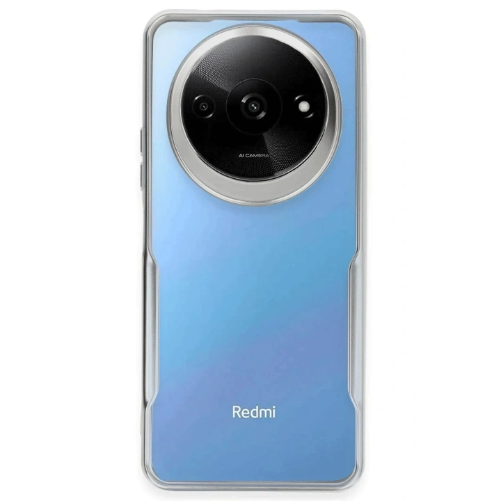 Mey İthalat®   Redmi A3 4G Kılıf Boyi Silikon Kapak - Gümüş