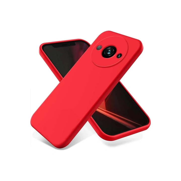 Mey İthalat®   Redmi A3 4G Kılıf First Silikon - Kırmızı