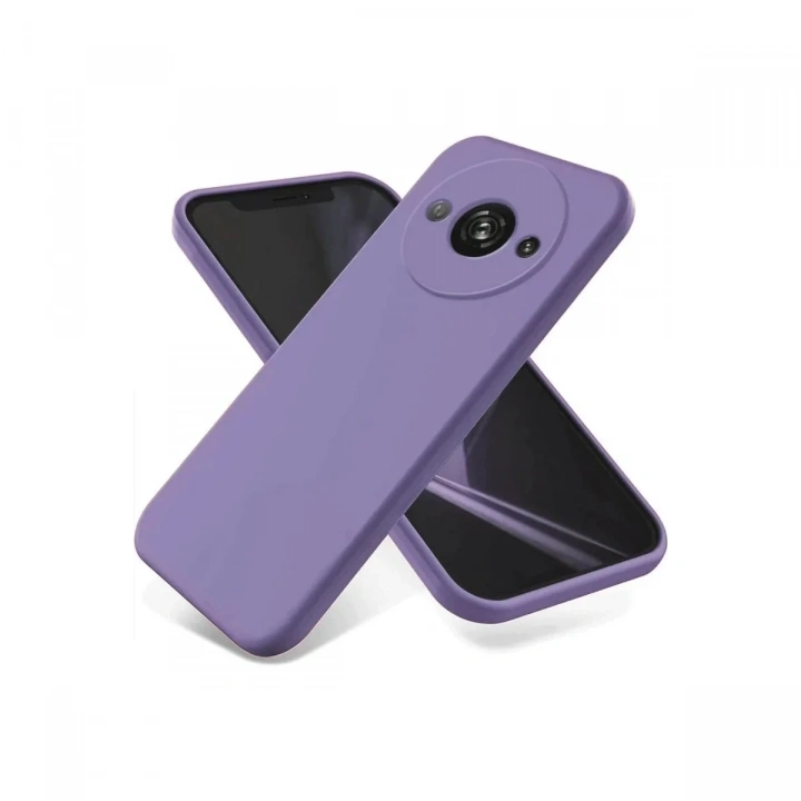 Mey İthalat®   Redmi A3 4G Kılıf First Silikon - Lila