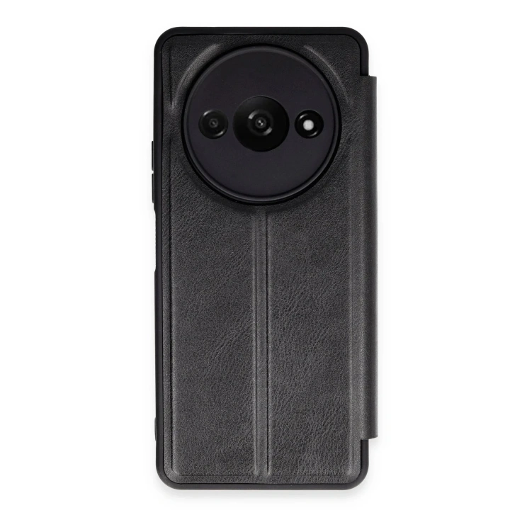 Mey İthalat®   Redmi A3 4G Kılıf Flip Cover - Siyah