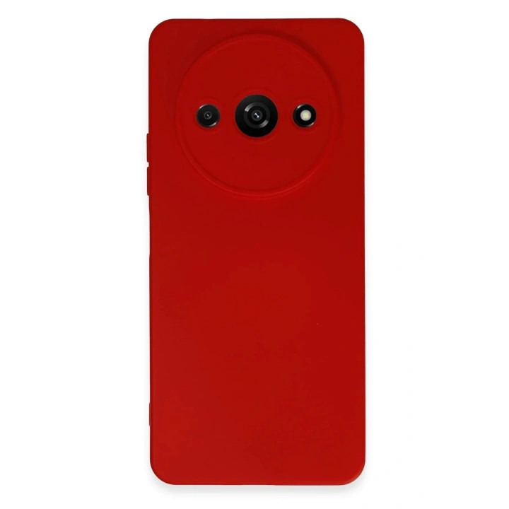 Mey İthalat®   Redmi A3 4G Kılıf Nano içi Kadife Silikon - Kırmızı