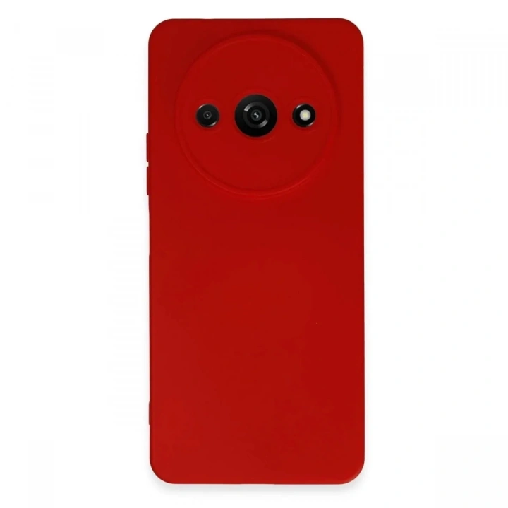 Mey İthalat®   Redmi A3 4G Kılıf Nano içi Kadife Silikon - Kırmızı